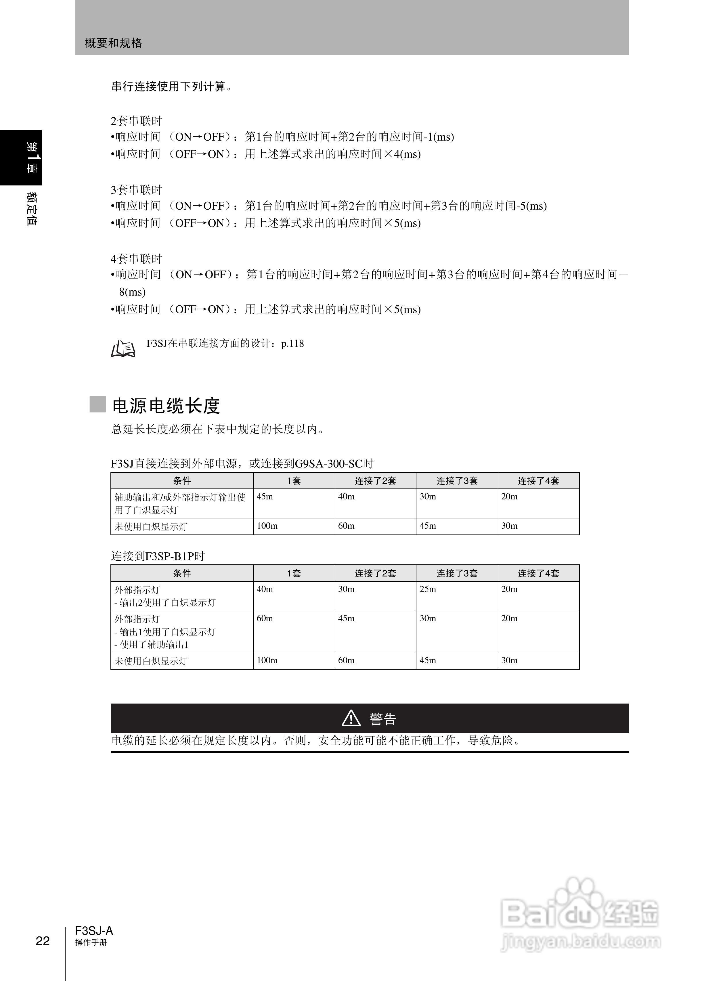 欧姆龙 F3SJ-A P系列安全光幕操作手册:[5]