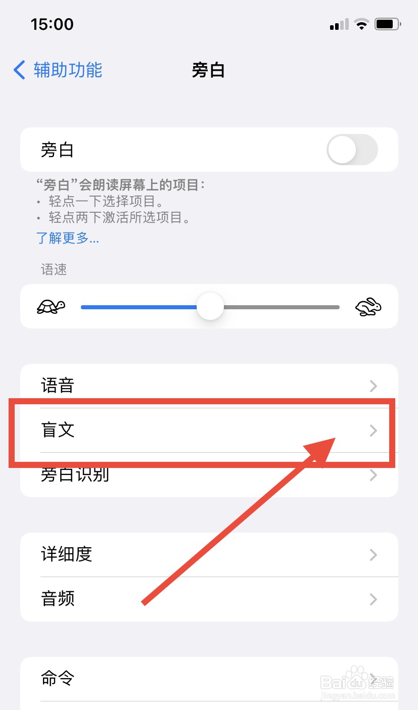 iPhone旁白盲文输入怎么设为简写盲文