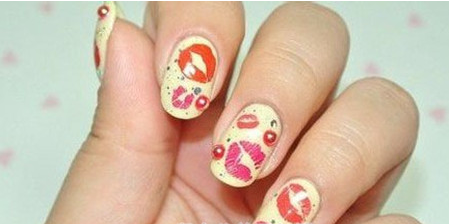 性感红唇美甲教程