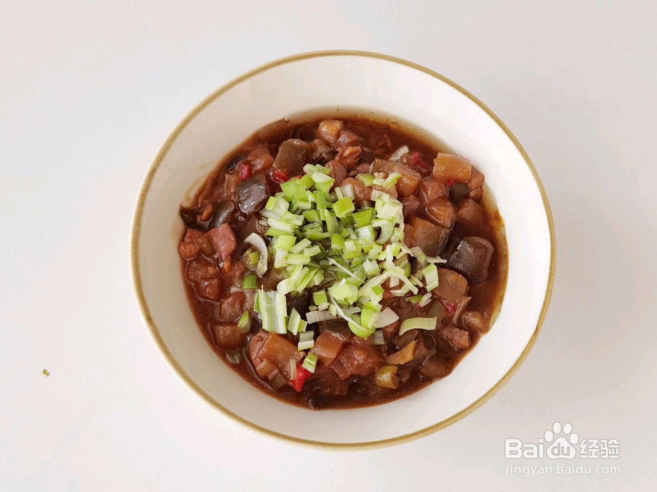 茄子肉丁打卤面的做法