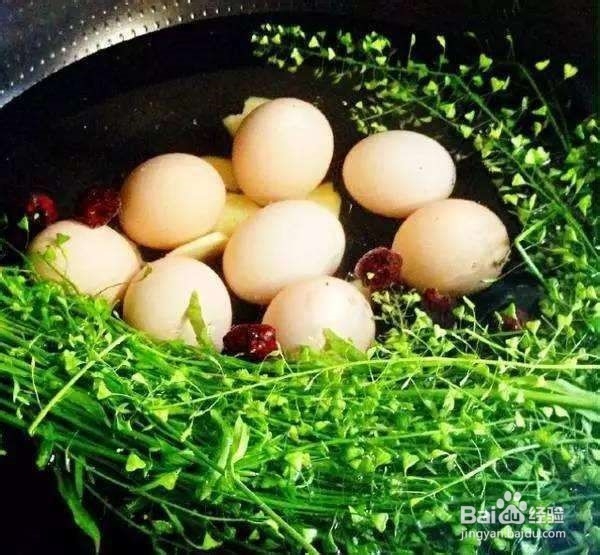 地菜煮鸡蛋的做法