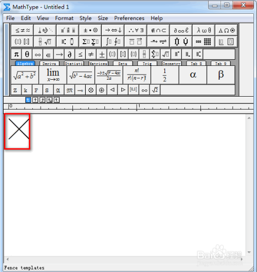 MathType怎么输入叉符号