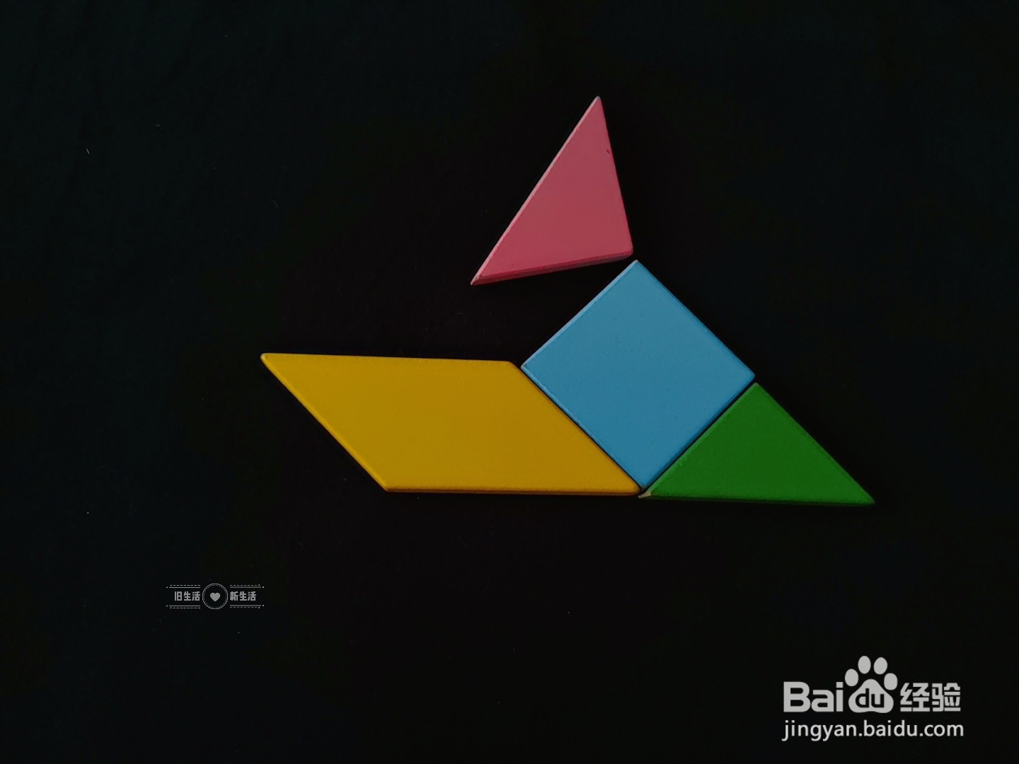 如何用七巧板拼出一辆摩托车