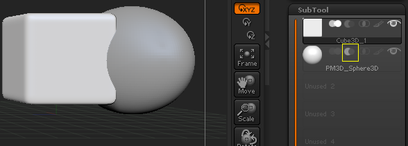 ZBrush多种方法实现布尔运算