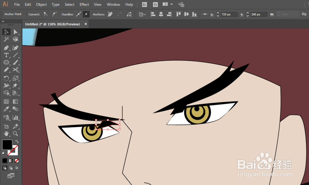 如何用ILLUSTRATOR绘制航海王鹰眼
