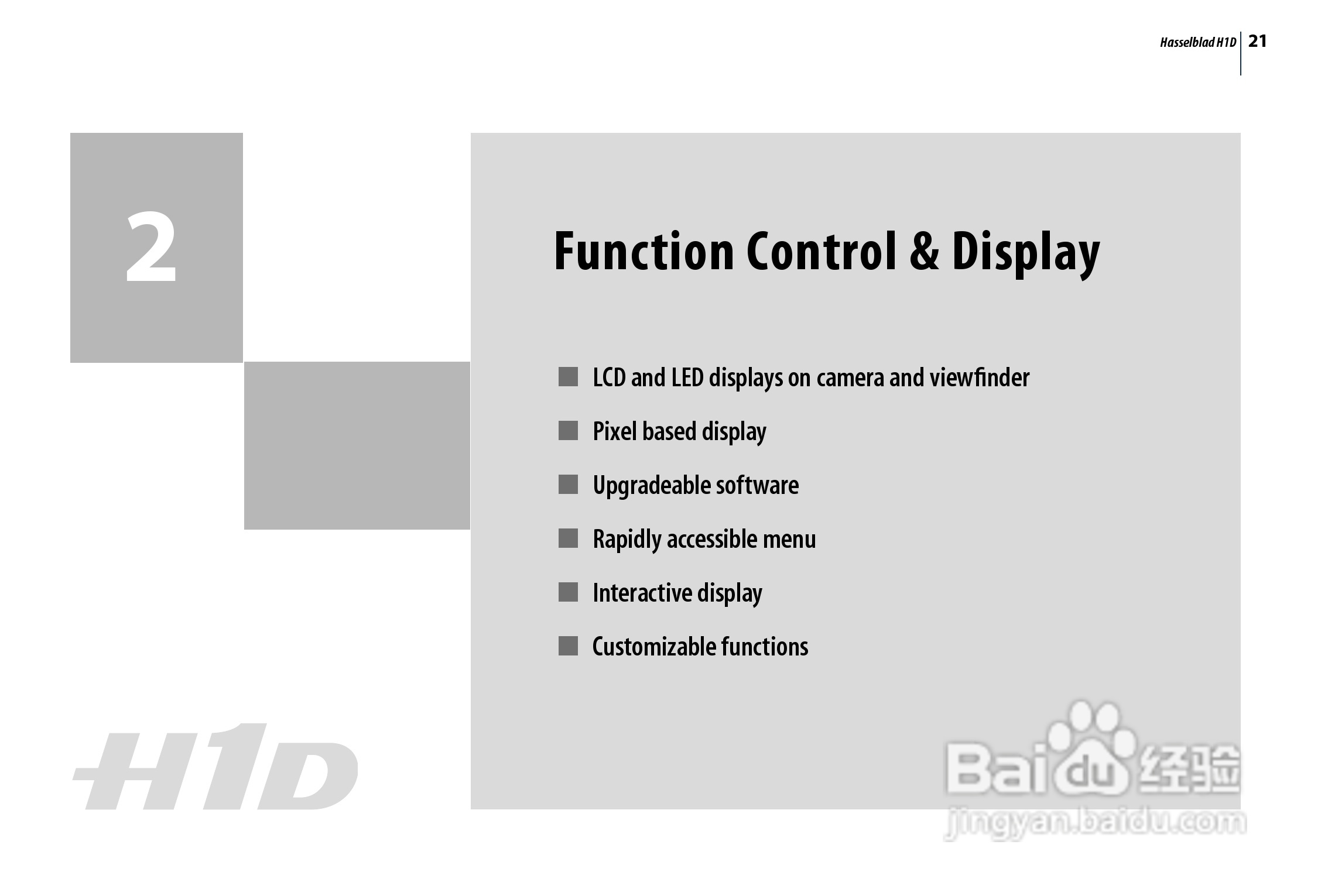 哈苏 H1D数码相机说明书:[3]