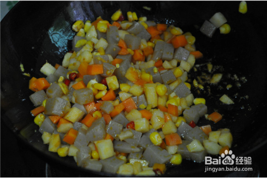 怎么制作五彩魔芋丁?