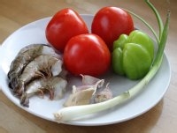 家常番茄炒虾仁的作法