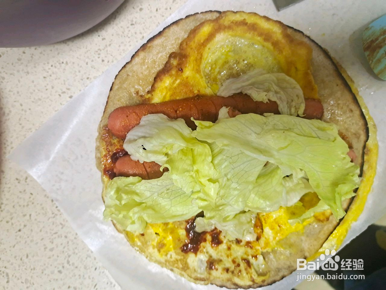 快手早餐卷饼的做法