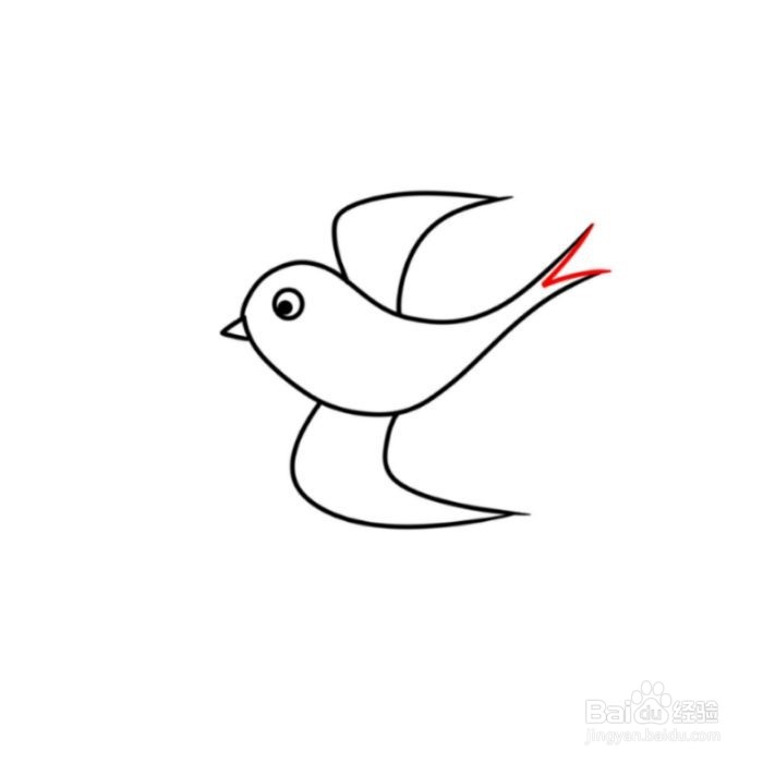 小燕子怎么画简单一只图片