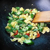 家常菜秋葵炒鸡蛋