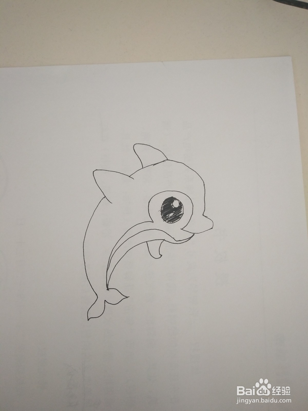 小海豚简笔画画法