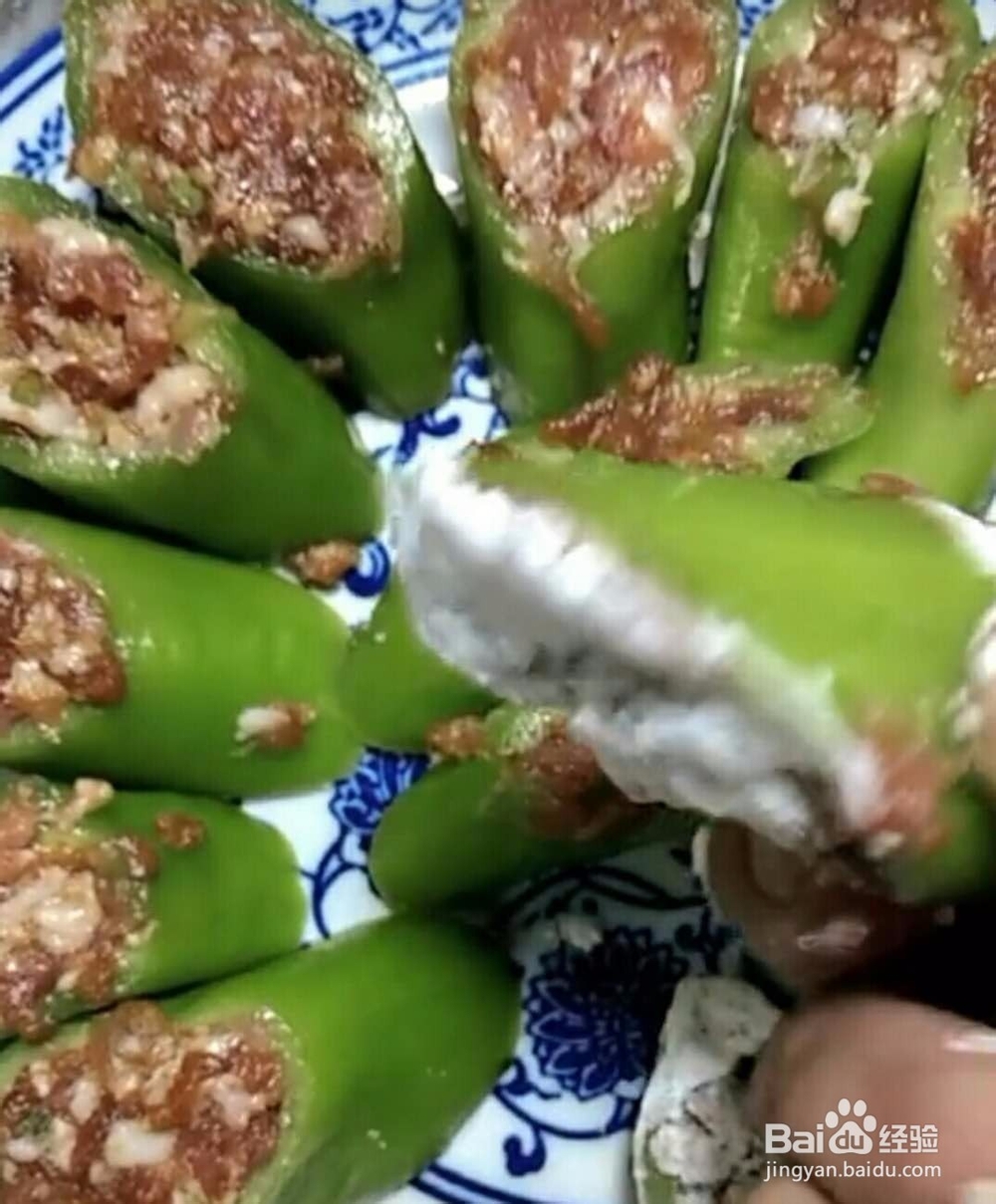 尖椒酿肉做法