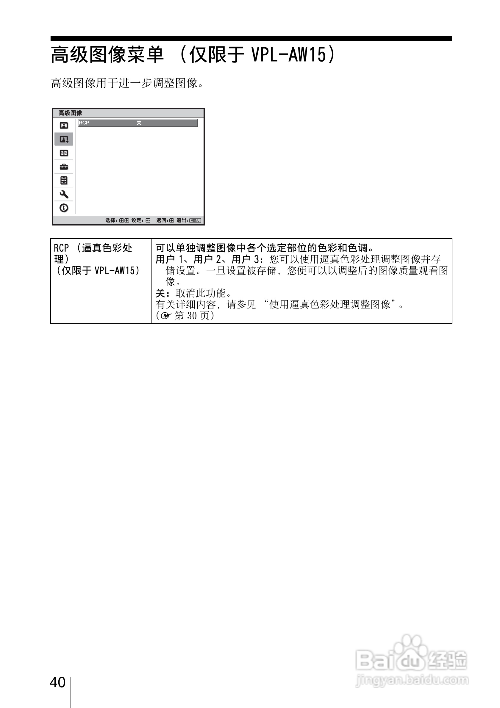 SONY视频投影机VPL-AW15 VPL-AW10使用说明书:[4]