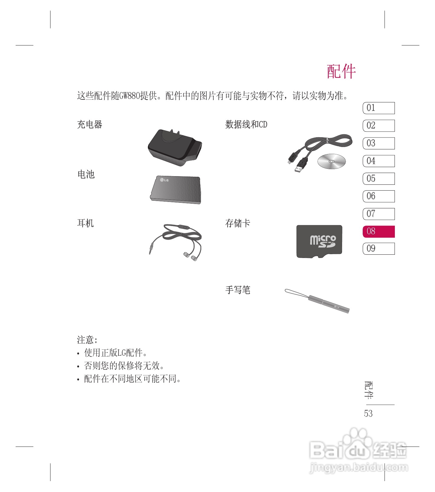 LG GW880手机使用说明书:[6]