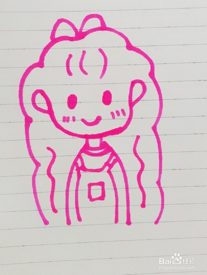 手绘可爱的卡通女孩头像