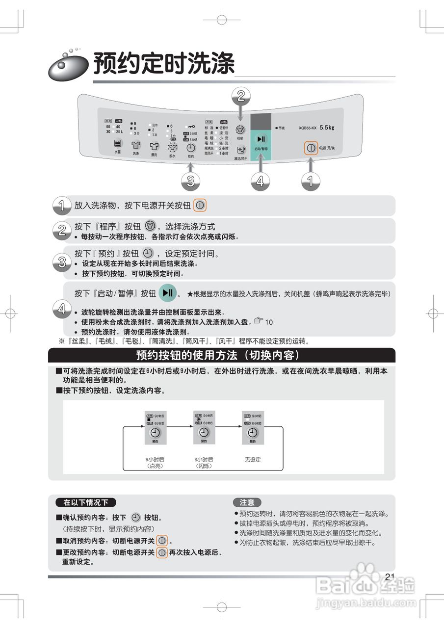 日立XQB55-KX洗衣机使用说明书:[3]