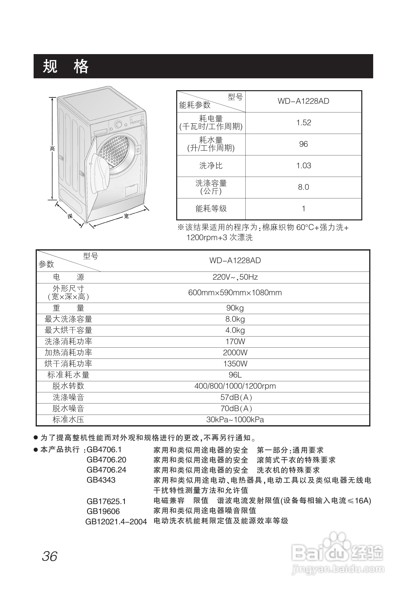 LG WD-A1228AD洗衣机使用说明书:[4]