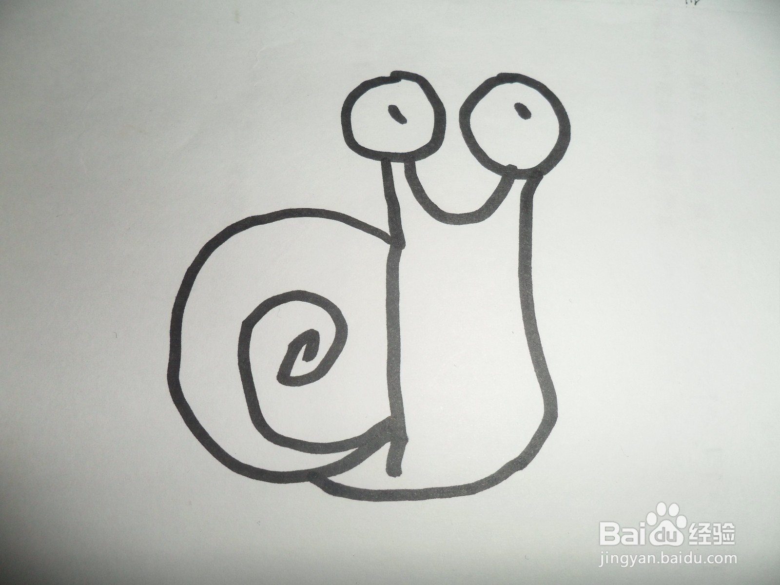 怎么画一只小蜗牛