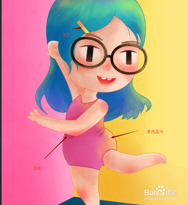 教你用ps+ai画一个跳舞的小孩插画
