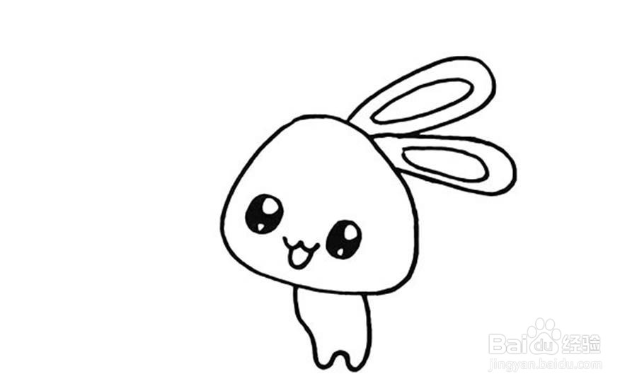 小白兔的儿童卡通简笔画教程