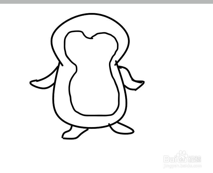 怎么画一个卡通企鹅？