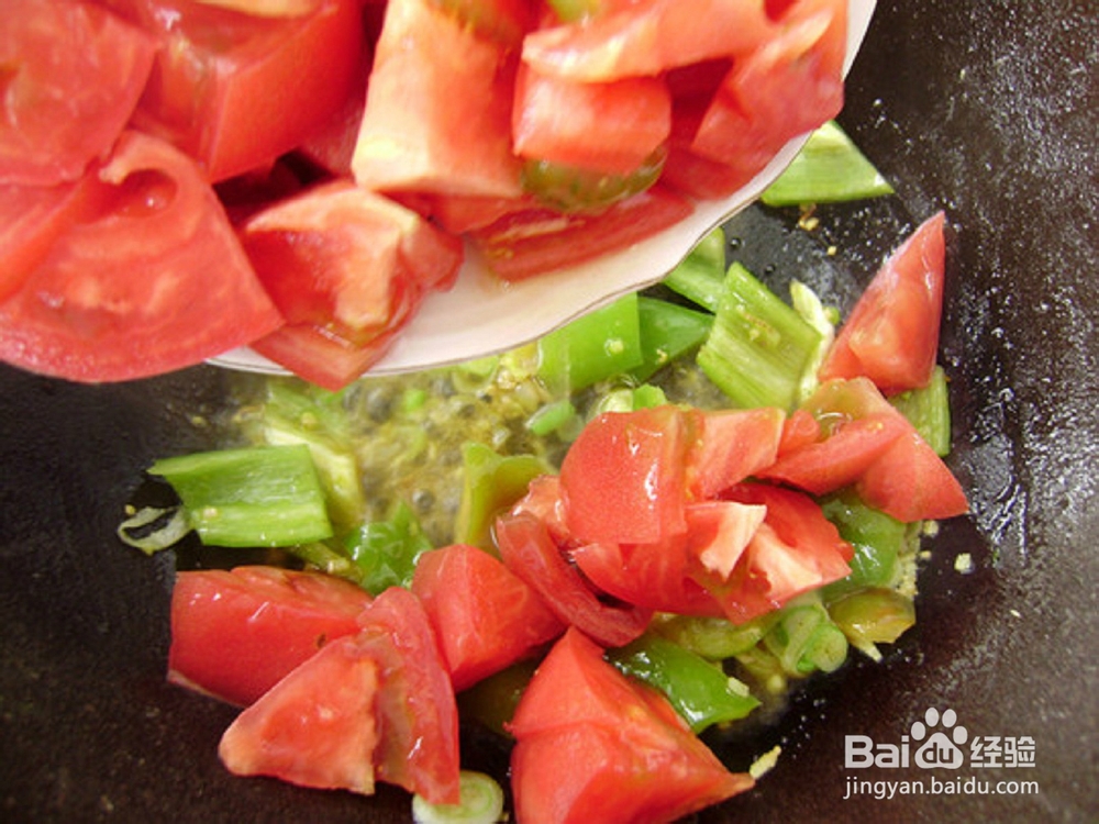 教你怎么做番茄鸡蛋炒青椒