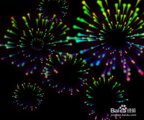 ps新手教程:制作烟花效果