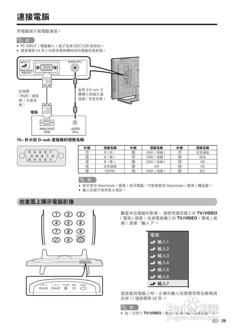 声宝LC-37GX3H型液晶电视机说明书:[5]