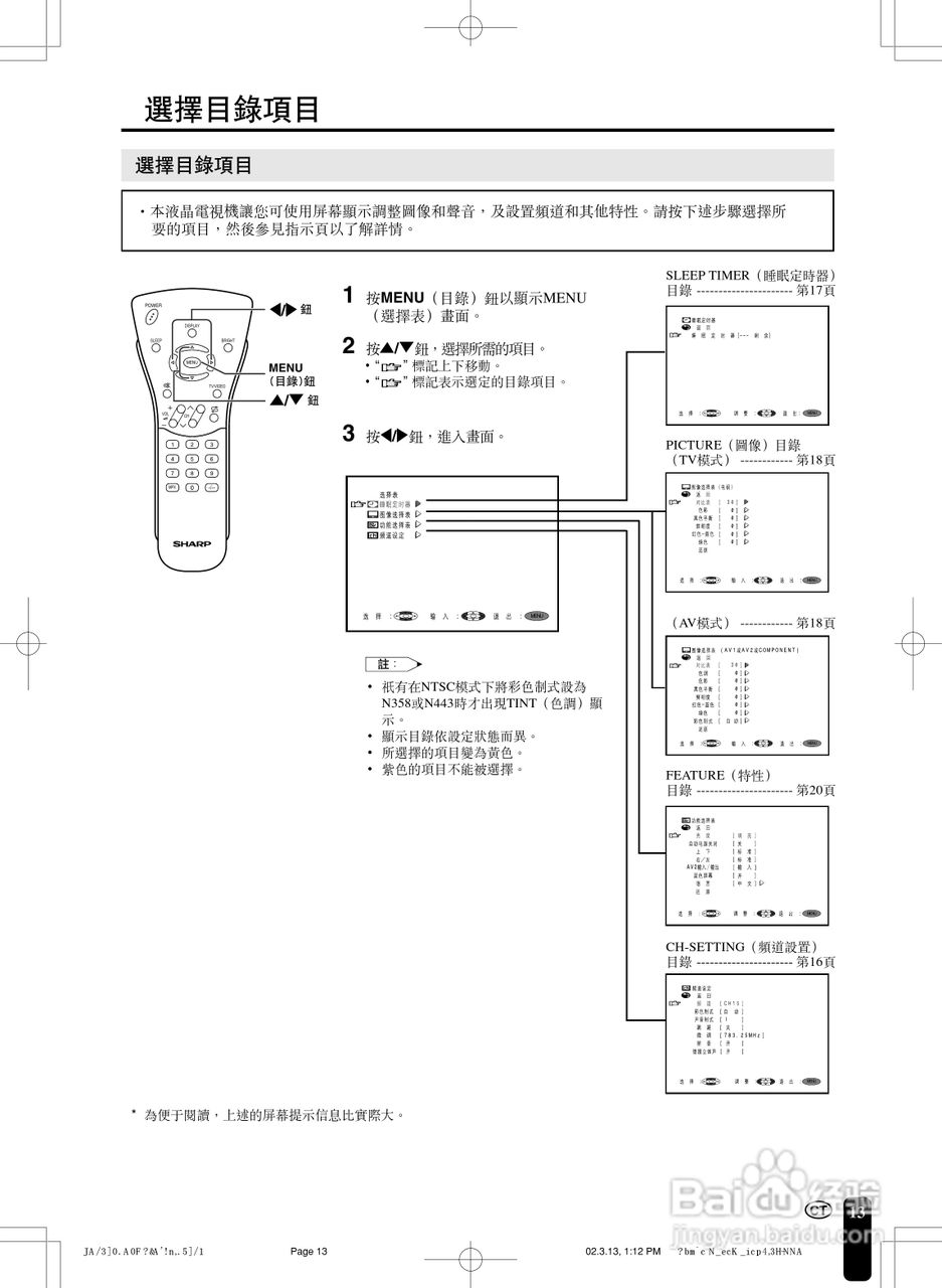 声宝LC-15C2HA型液晶电视机说明书:[2]