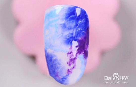 自制泼墨型美甲