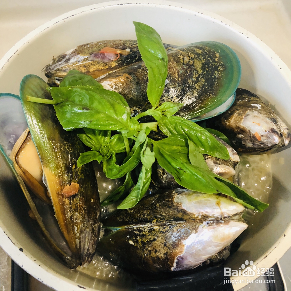 馋哭朋友的白葡萄酒青口意面