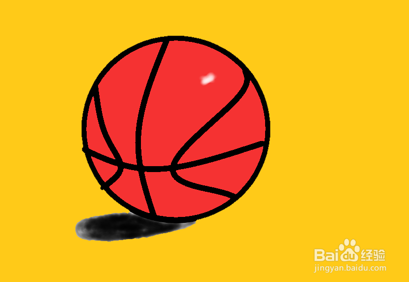 如何用画图工具画篮球
