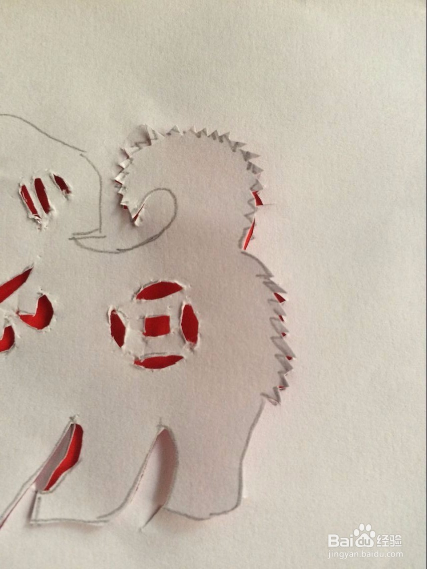 2018旺旺狗剪纸方法