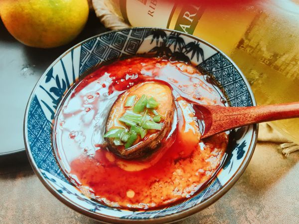 葱油鲍鱼蒸水蛋