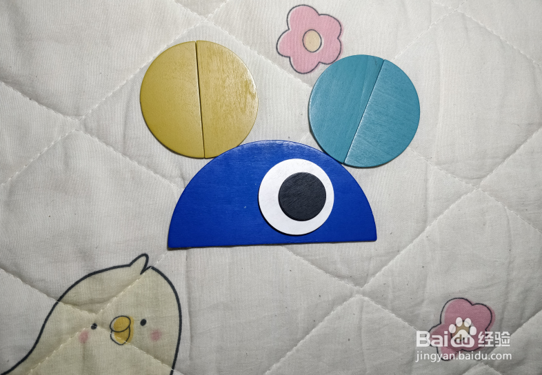 用形状积木怎么拼一只耗子？