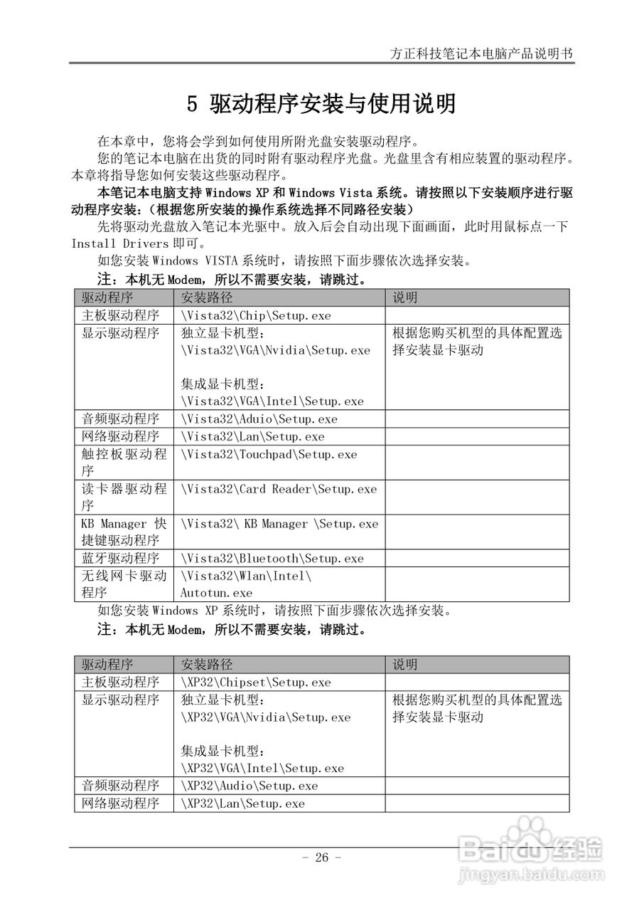 方正T400笔记本电脑使用说明书:[4]