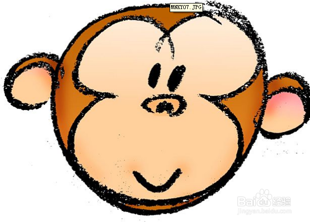 怎样画卡通猴子,画猴子教程