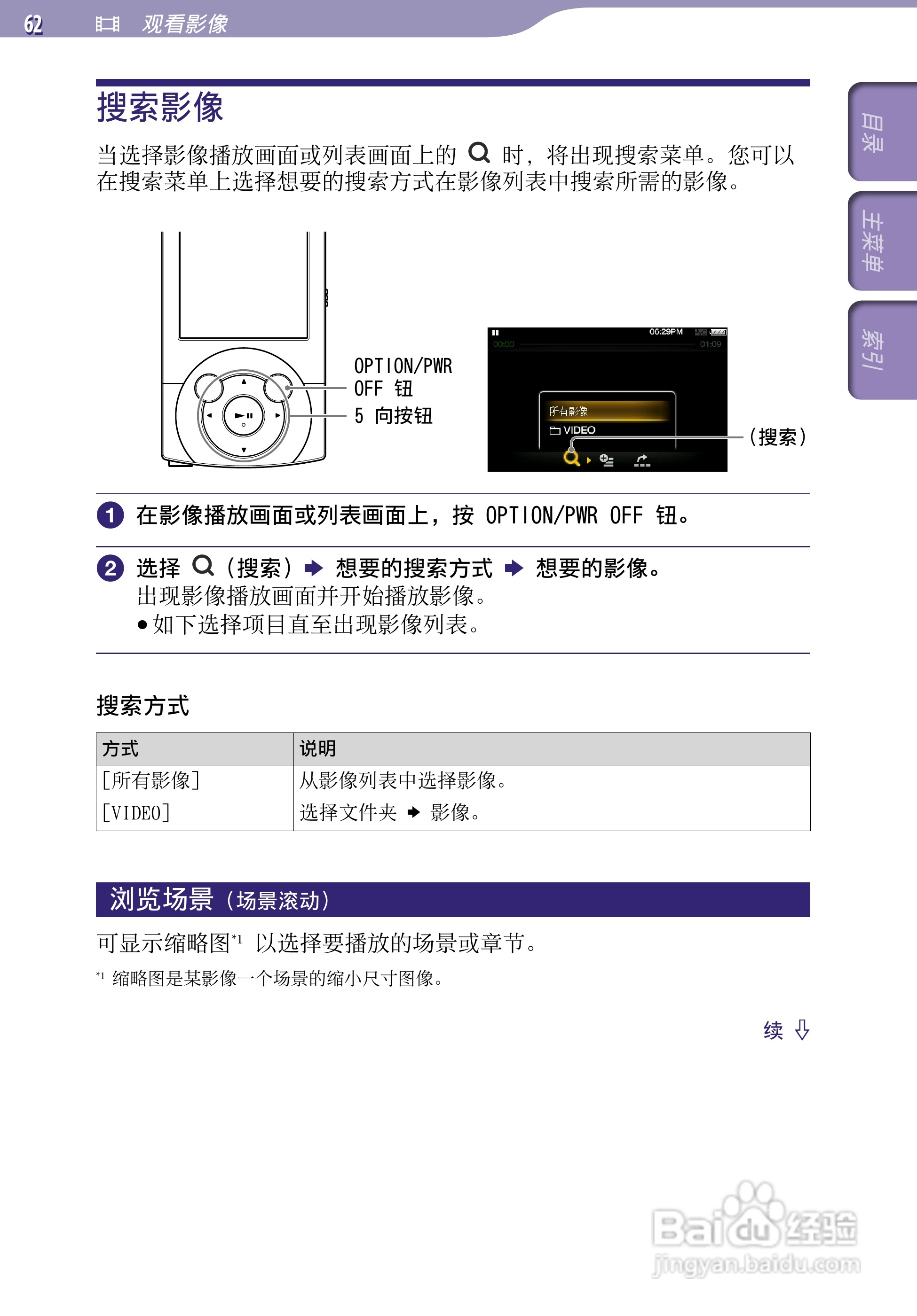 SONY索尼NWZ-A846数码影音使用说明书:[7]