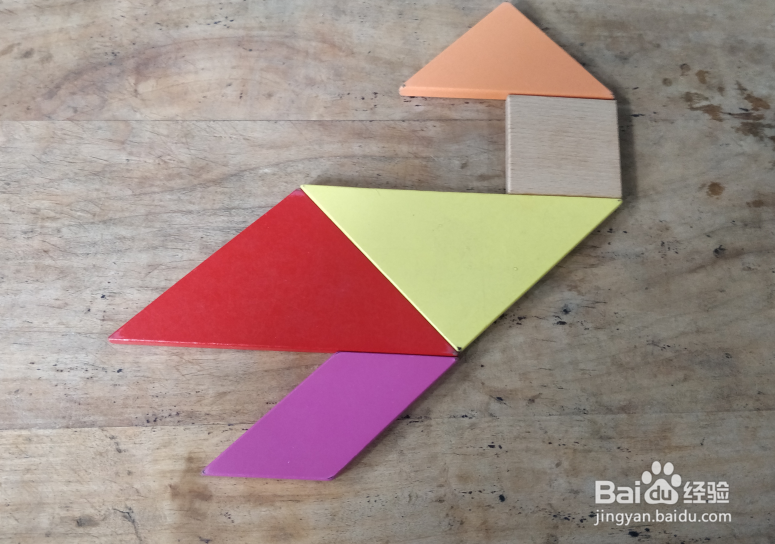 用七巧板怎样拼站着的火烈鸟？