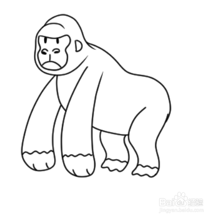 大猩猩怎么画简便图片