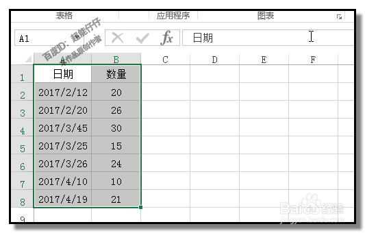 excel表格中,如何按月统计数量