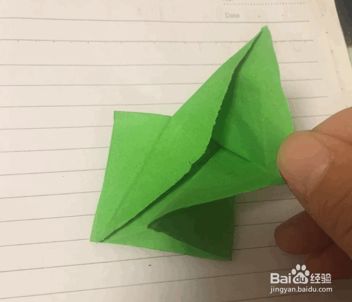 牵牛花花萼的简单折法