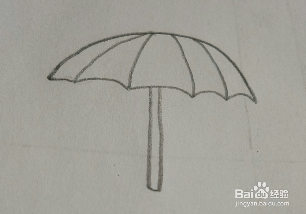 儿童简笔画伞的画法六