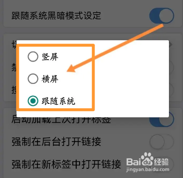 X浏览器软件中怎么设置横屏模式