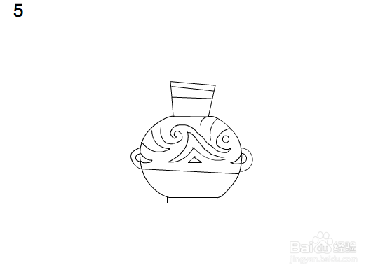 简单5步搞定花瓶简笔画