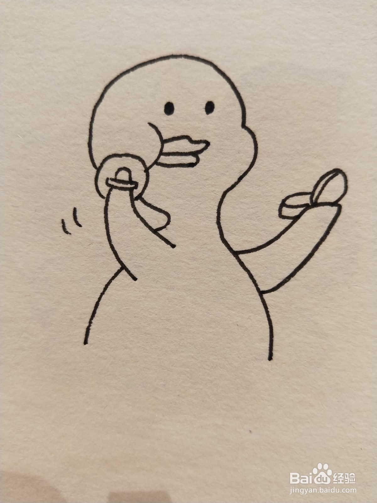 怎样画简笔画——今天也要美美的鸭