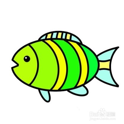 怎么画出彩色的小鱼？