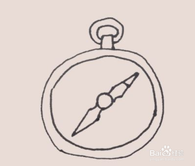 如何画一个指南针