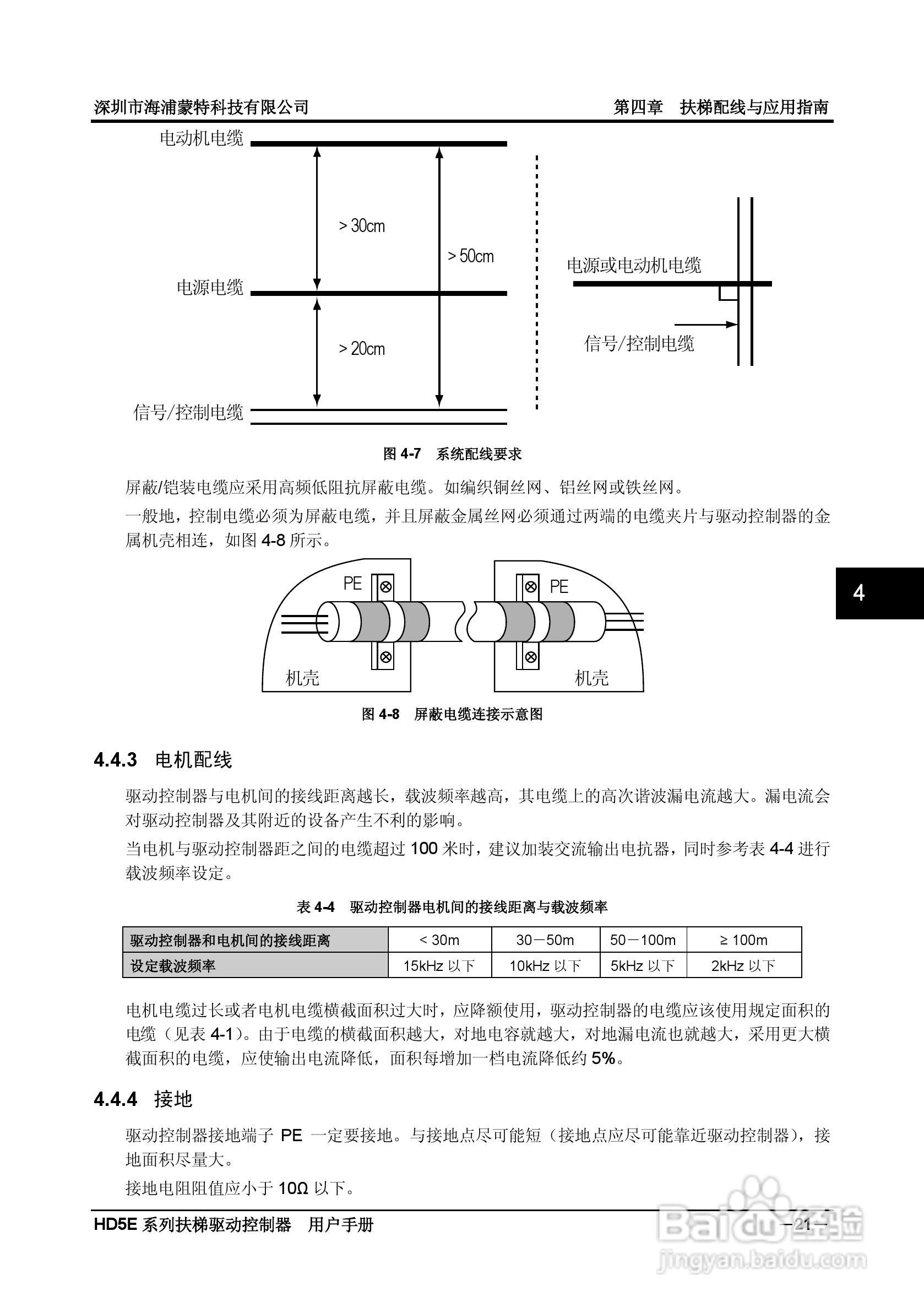 海浦蒙特HD5E-4T037扶梯专用驱动控制器用户手册:[3]